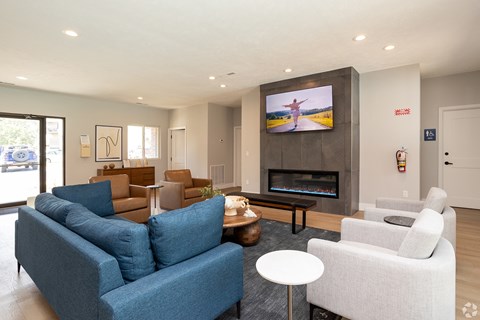 the preserve at ballantyne commons community living room with couches and chairs
