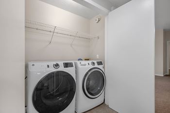 Front-Loading Washer & Dryer at Parham Pointe Apartments in Little Rock, AR