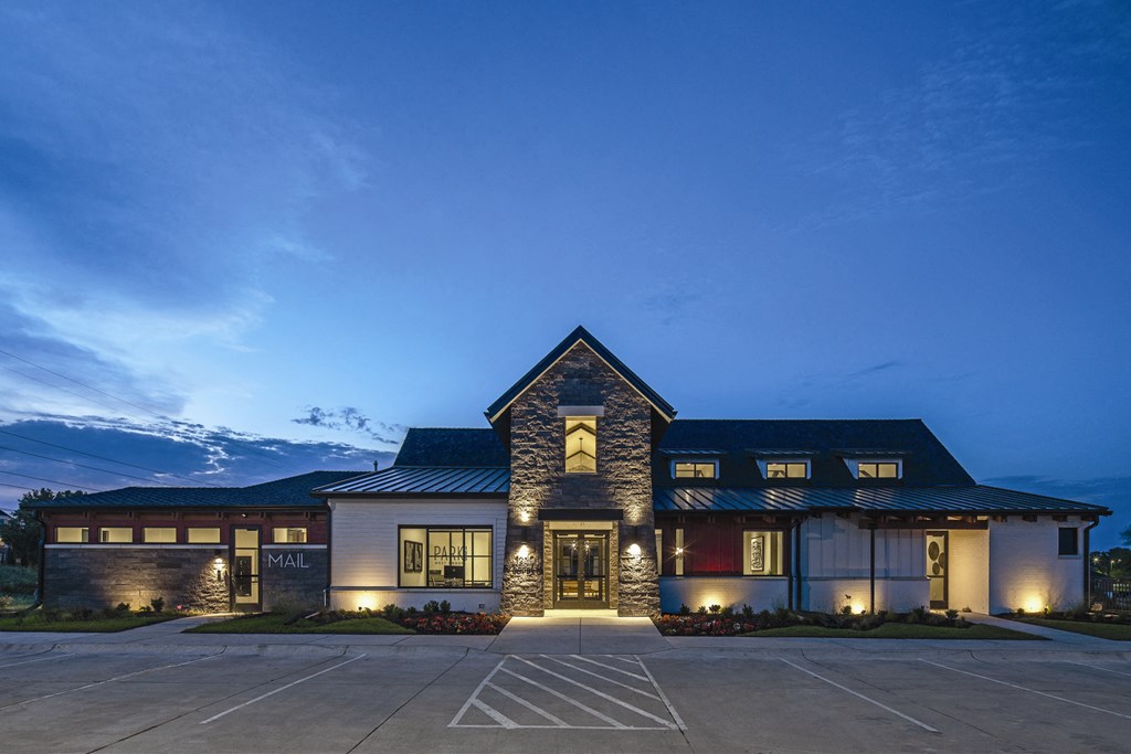 Community clubhouse exterior at Park125 West Dodge in Omaha, NE