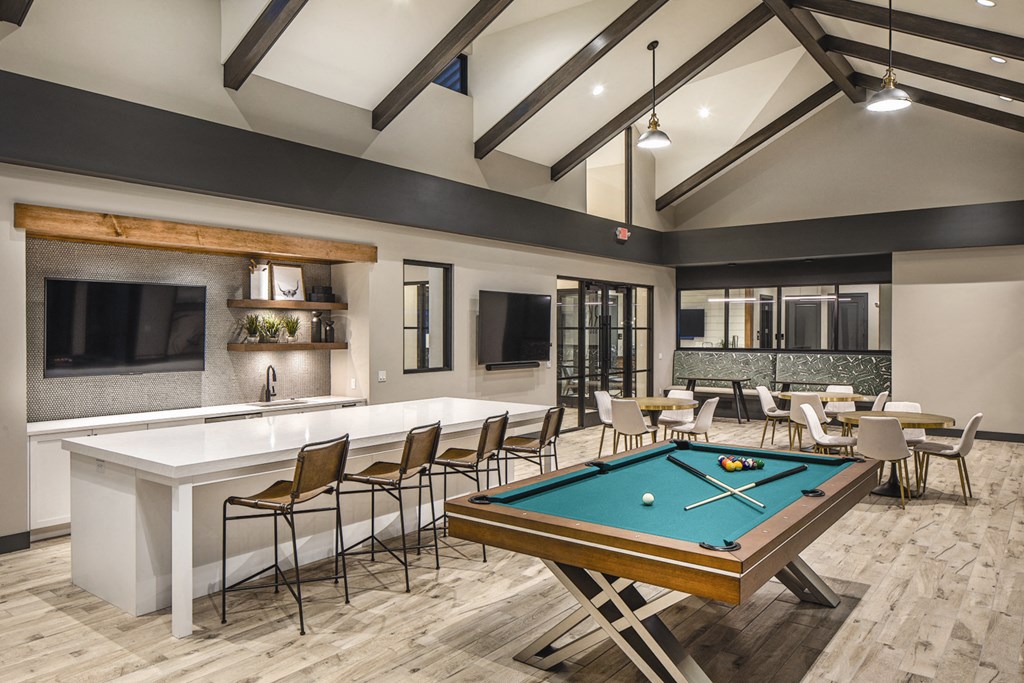 Community clubhouse interior at Park125 West Dodge in Omaha, NE