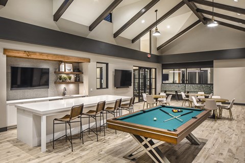 Community clubhouse interior at Park125 West Dodge in Omaha, NE