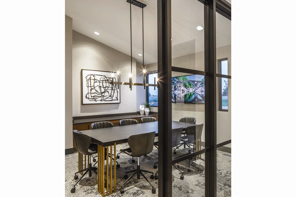 Community clubhouse interior Community clubhouse exterior at Park125 West Dodge in Omaha, NE