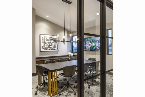 Community clubhouse interior Community clubhouse exterior at Park125 West Dodge in Omaha, NE