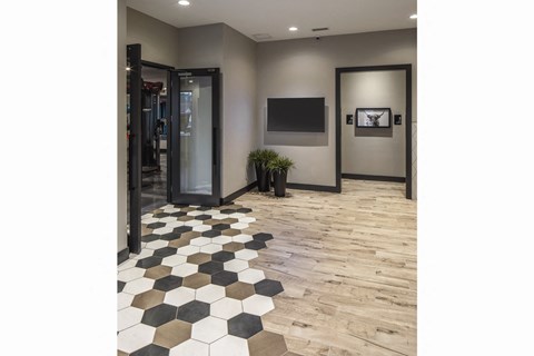 Community clubhouse interior Community clubhouse exterior at Park125 West Dodge in Omaha, NE