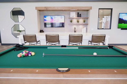 Community clubhouse interior at Park125 West Dodge in Omaha, NE