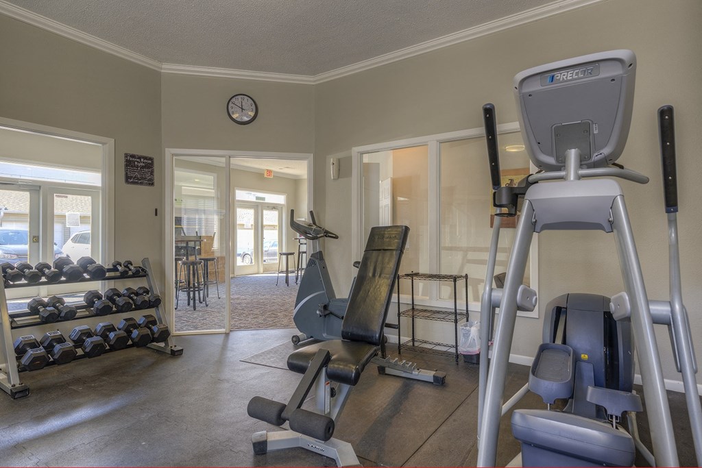 Fitness center at Park West in Omaha, NE