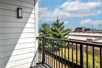 Balcony with view at The Parker in Papillion, NE
