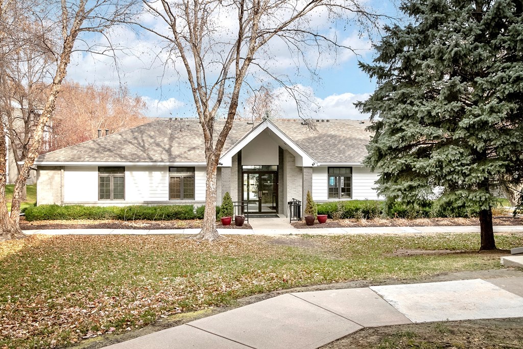 Community clubhouse exterior at Parkwood Terrace in Omaha, NE