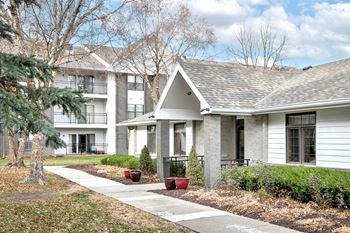 Community clubhouse exterior at Parkwood Terrace in Omaha, NE