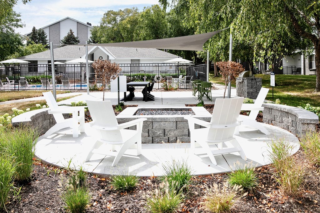 Firepit at Parkwood Terrace in Omaha, NE