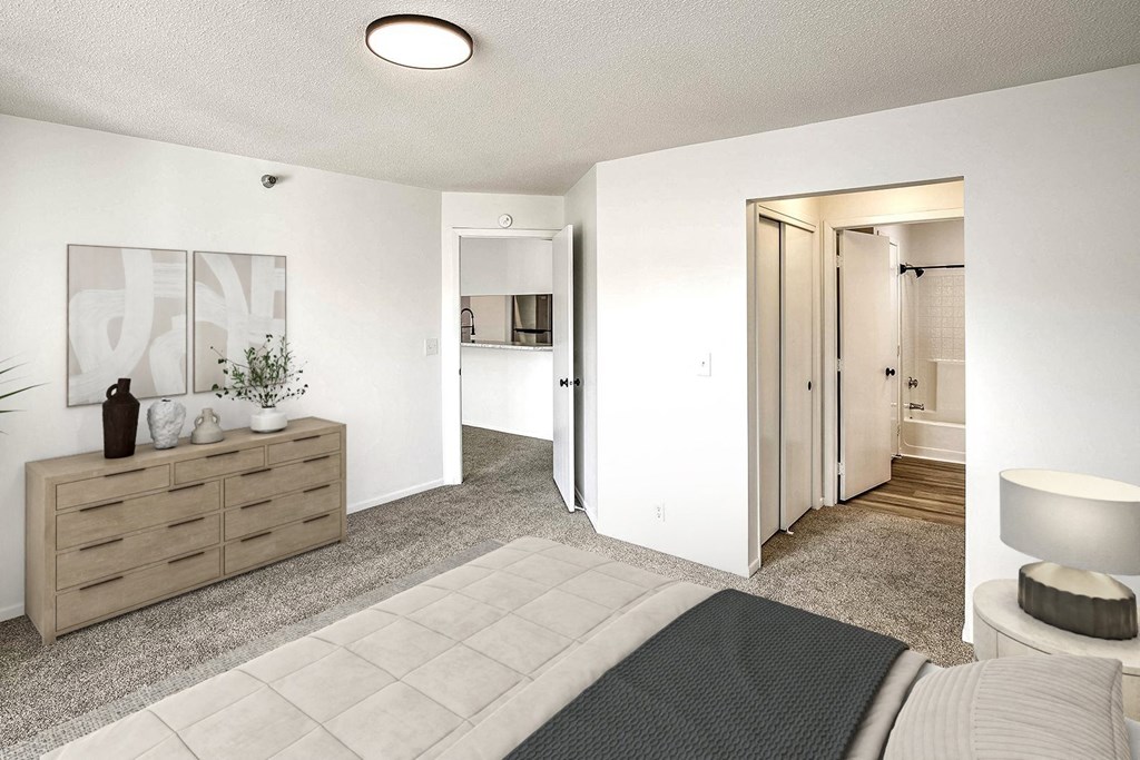 Bedroom at Parkwood Terrace in Omaha, NE
