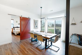 Sliding Barn Doors at Red Barn Apartments and Townhomes in Bentonville, AR