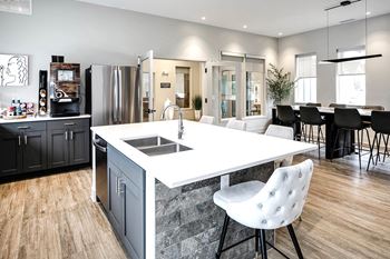 Clubhouse With Kitchen at Sandstone Villas Apartments, Omaha, NE