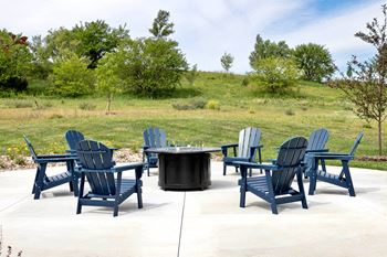 Community Fire Pit at Sandstone Villas Apartments, Nebraska