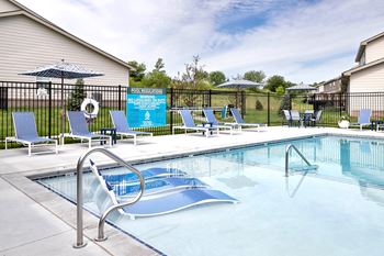 Glimmering Pool at Sandstone Villas Apartments, Omaha, NE