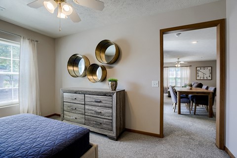 One and two-bedroom apartment homes featuring efficient appliances, patios and balconies, vaulted ceilings and more at Standing Bear Apartments in Omaha, NE