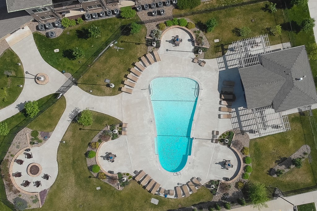 Resort-style pool at the Sterling at Prairie Trail in Ankeny, IA