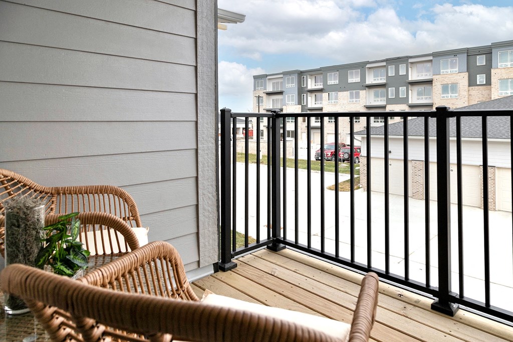 Balcony at Sterling Prairie Trail North in Ankeny, IA