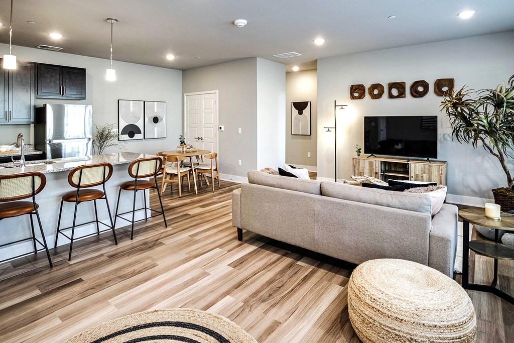 Living Room at Sterling Prairie Trail North in Ankeny, IA