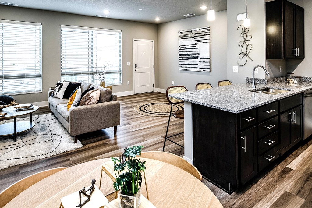 Living Room at Sterling Prairie Trail North in Ankeny, IA