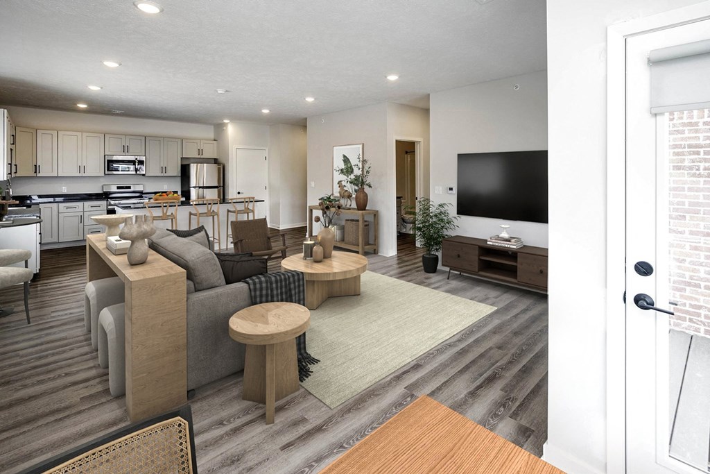 Spacious one and two-bedroom apartments featuring three interior schemes, granite countertops, stainless steel appliances, large kitchens, high-end lighting, vinyl plank flooring and much more at The Brink at Ridgeview in Plattsmouth, NE