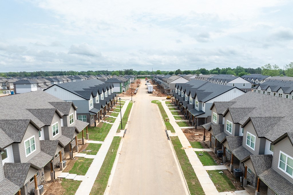 Two and three bedroom single-family homes and townhomes at The Grove in Rogers, AR