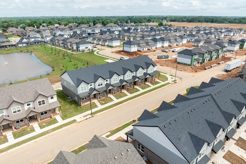Two and three bedroom single-family homes and townhomes at The Grove in Rogers, AR