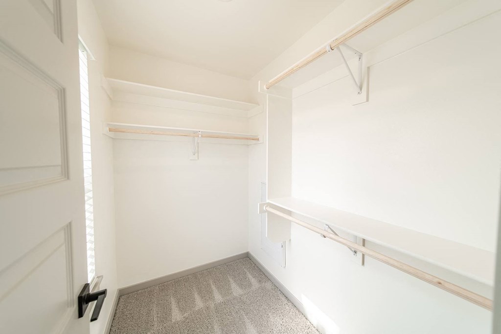 Spacious walk-in closet at The Grove in Rogers, AR