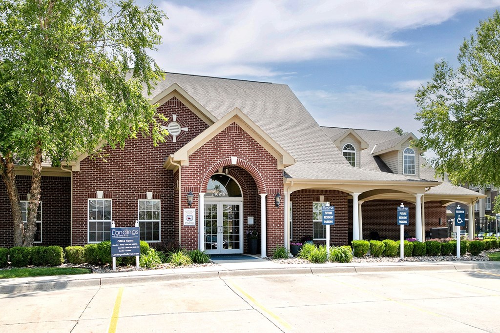 Clubhouse Exterior at The Landings Apartments, Nebraska