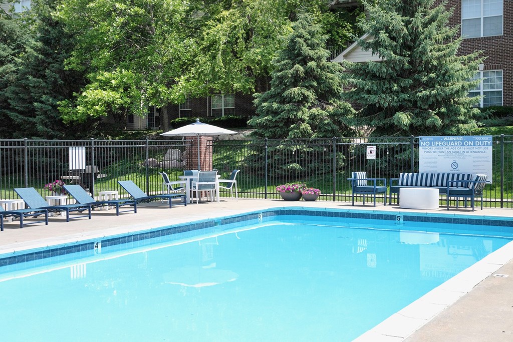 Sparkling Pool at The Landings Apartments, Bellevue, Nebraska