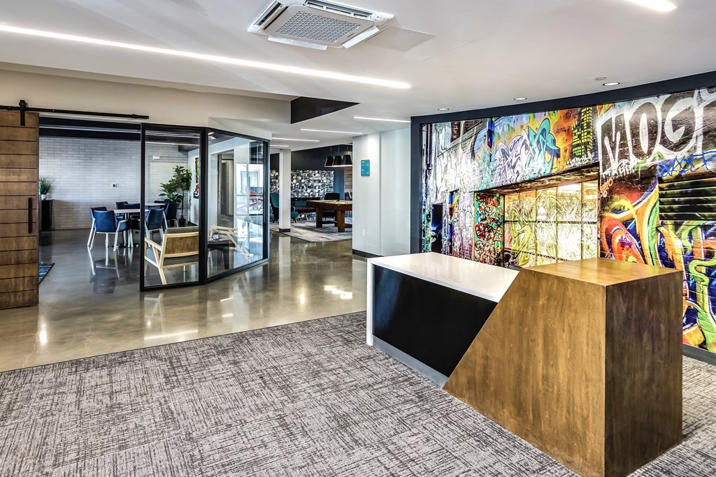 Resident Lounge at The Mill Apartments in Benson, NE