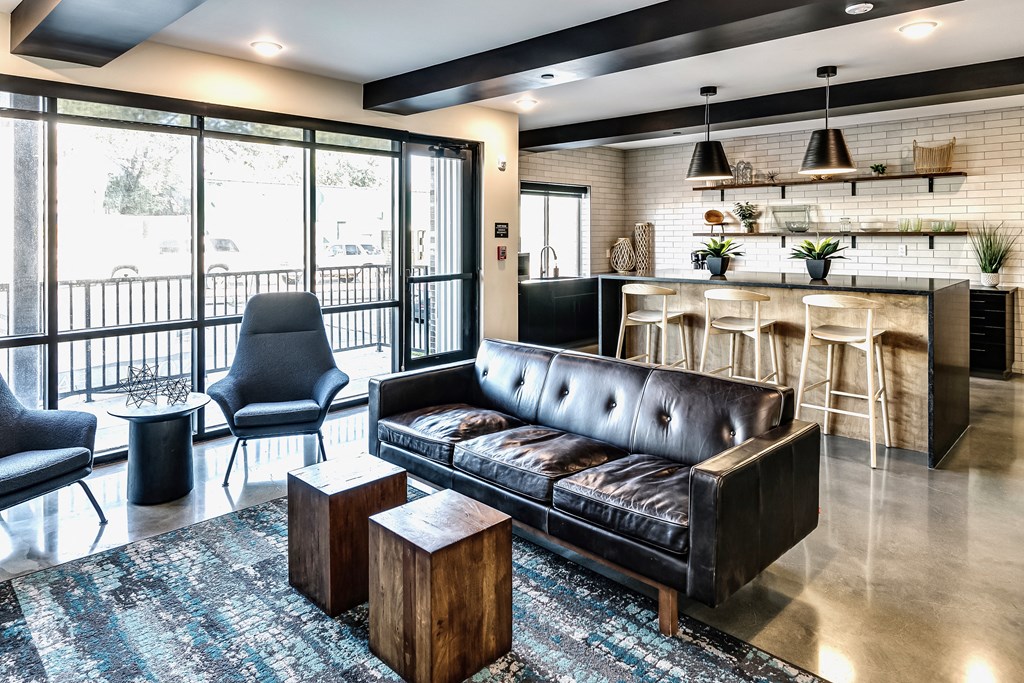Resident Lounge at The Mill Apartments in Benson, NE