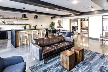 Resident Lounge at The Mill Apartments in Benson, NE