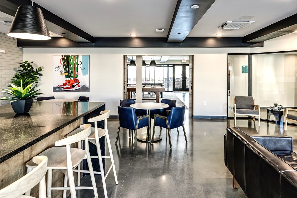 Resident Lounge at The Mill Apartments in Benson, NE