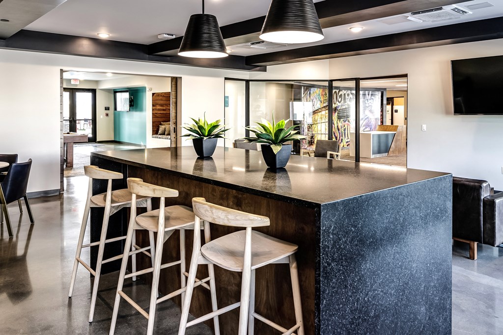 Resident Lounge at The Mill Apartments in Benson, NE