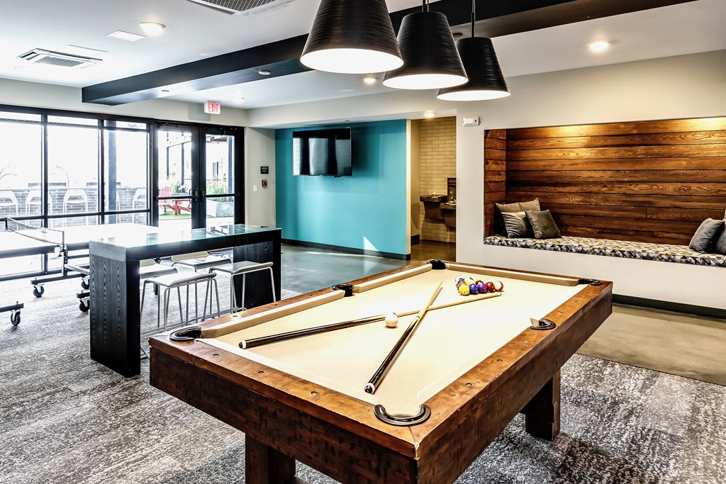 Community Game Lounge at The Mill Apartments in Benson, NE