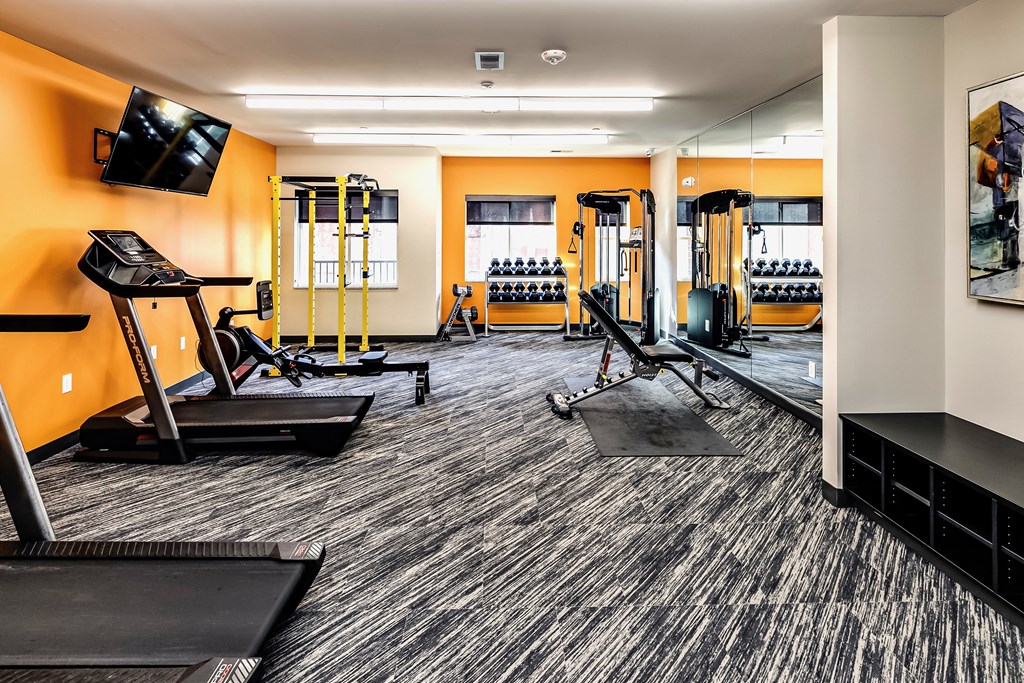 24-Hour Fitness Center at The Mill Apartments in Benson, NE