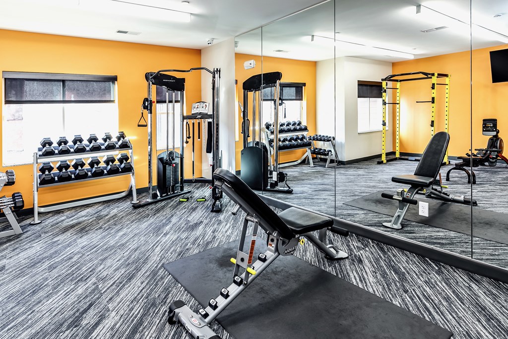 24-Hour Fitness Center at The Mill Apartments in Benson, NE