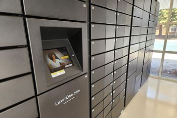 Package lockers at The Pointe in La Vista, NE