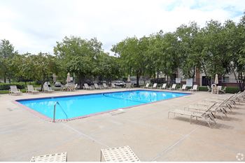 Three swimming pools at The Pointe Apartments in La Vista, NE