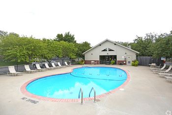 Three swimming pools at The Pointe Apartments in La Vista, NE
