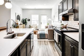 Stainless steel appliances at The Ridgeline in Council Bluffs, IA