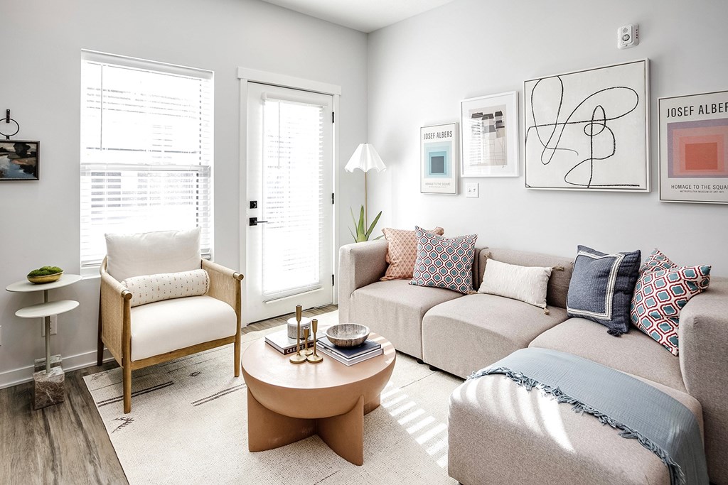 Modern one- and two-bedroom apartments featuring stainless steel appliances, high-end lighting, premium LVT flooring, granite countertops and more at The Ridgeline in Council Bluffs, IA