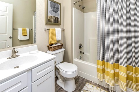 Updated Bathrooms at The Vue Apartments, Bellevue, Nebraska