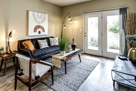Living Room with couch at The Vue Apartments, Bellevue, NE 68123