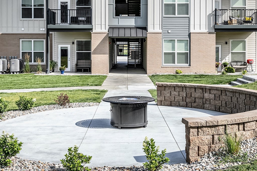 Outdoor fire pit at Tiburon Ridge in Omaha, NE