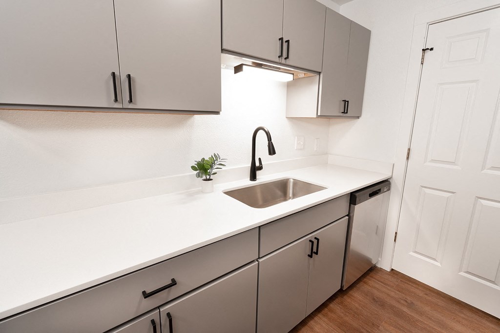 One and two bedroom apartment homes with custom quarts countertops, full size washer and dryer, premium appliance package, custom cabinetry package and lighting with close proximity to the University of Arkansas the newly renovated with historic charm Vineyards at Garland in Fayetteville, AR