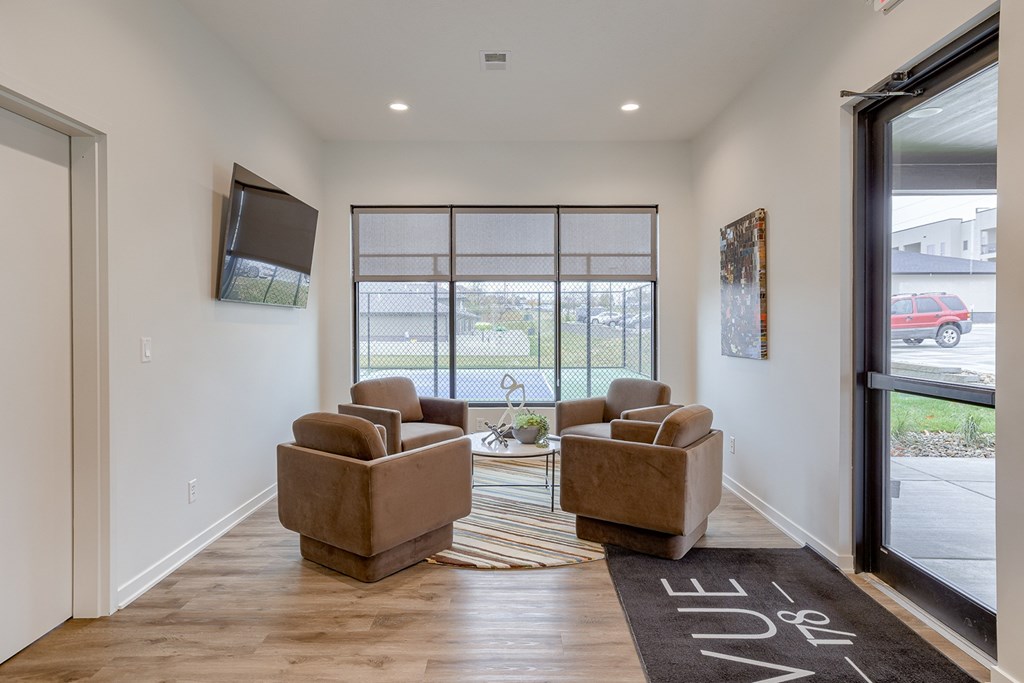 Modern clubhouse at Vue 178 in Omaha, NE
