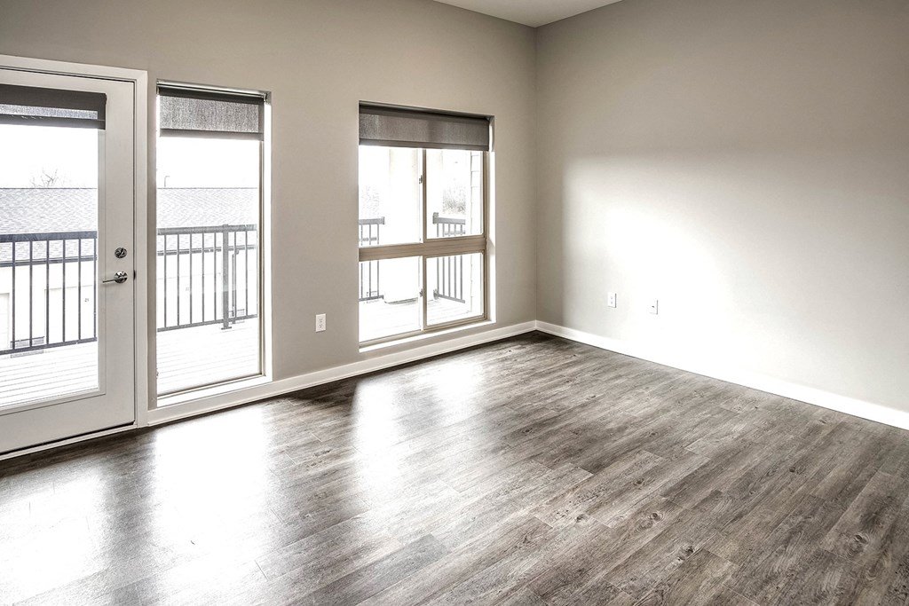 Living room with natural lighting at Vue 178 in Omaha, NE