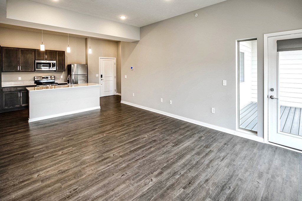 Spacious living room at Vue 178 in Omaha, NE